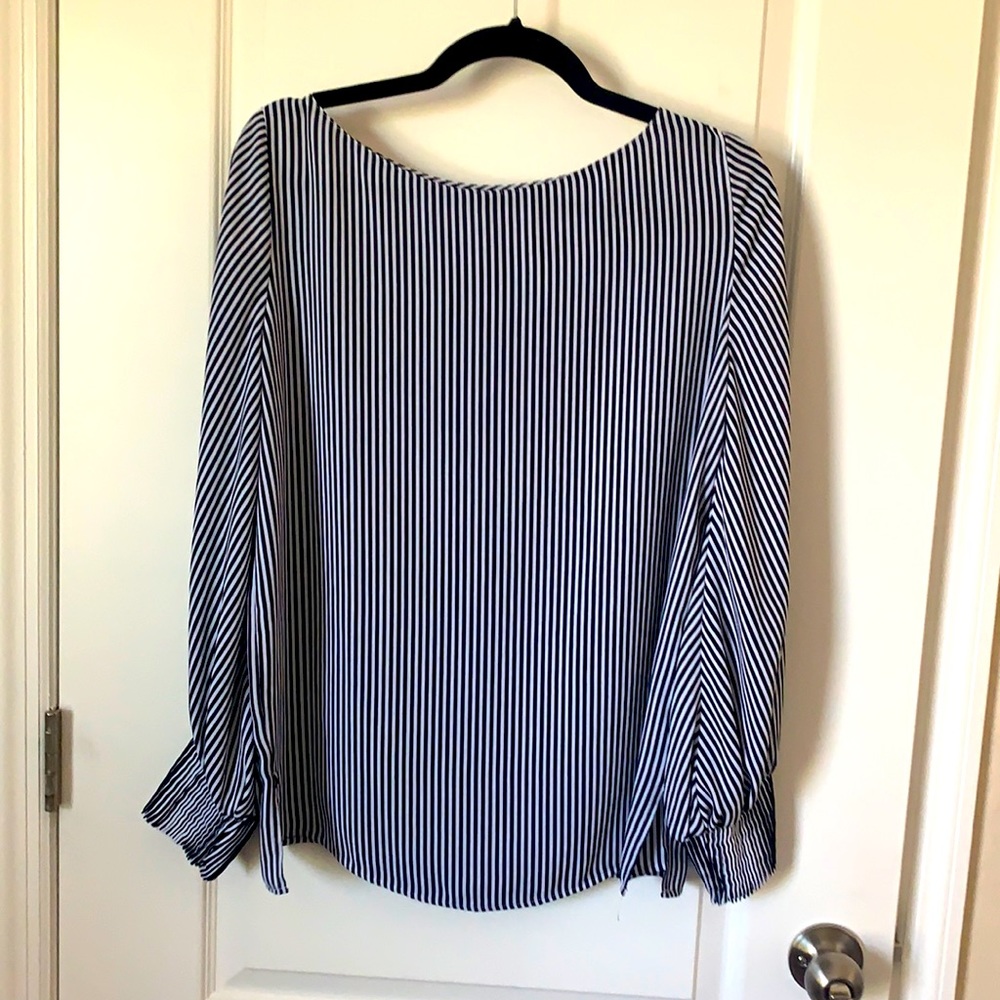 Black and white blouse